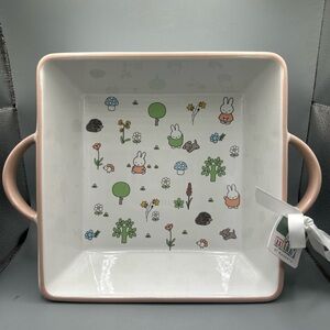 Miffy By Magenta Pink Baking Dish With Handles Miffy And Friends 8” NEW